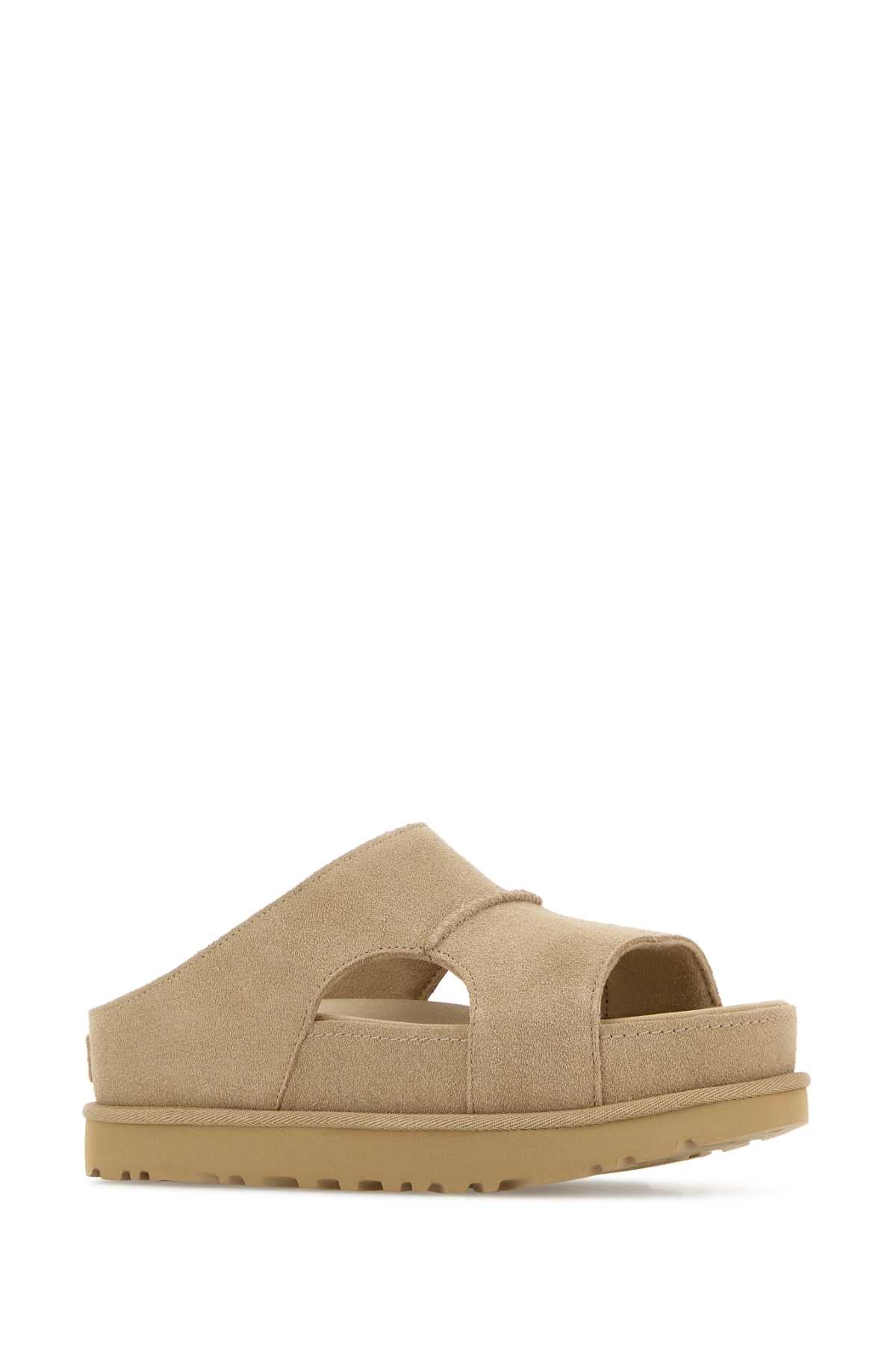 Sand Suede Goldenstar Slippers