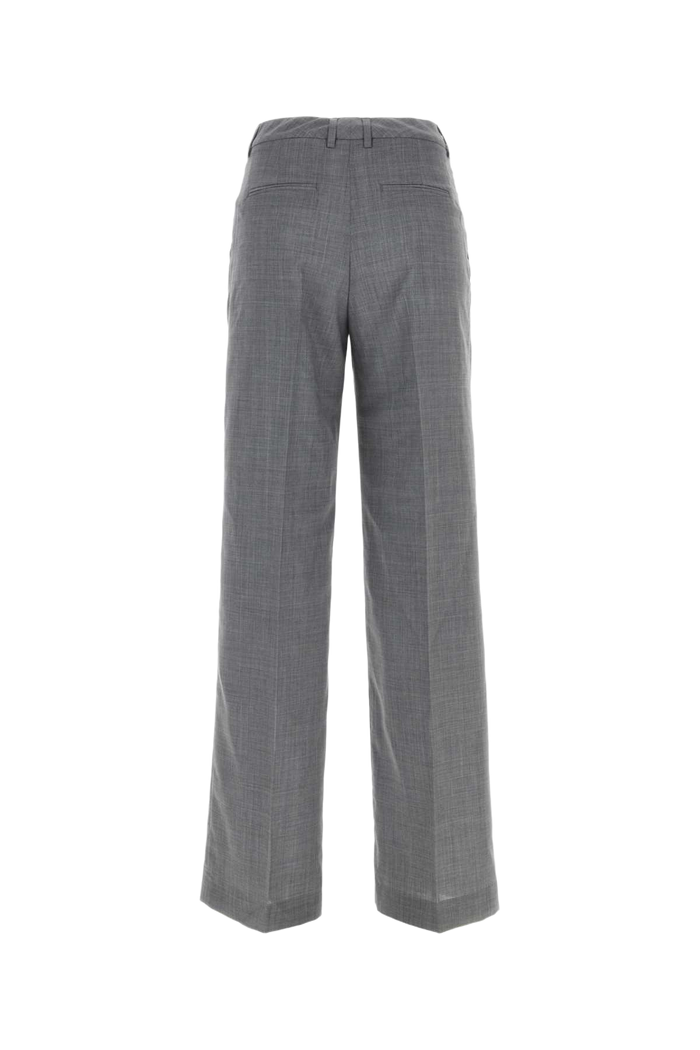 Grey Wool Lola Pant Grigio Exterior: Virgin Pantaloni