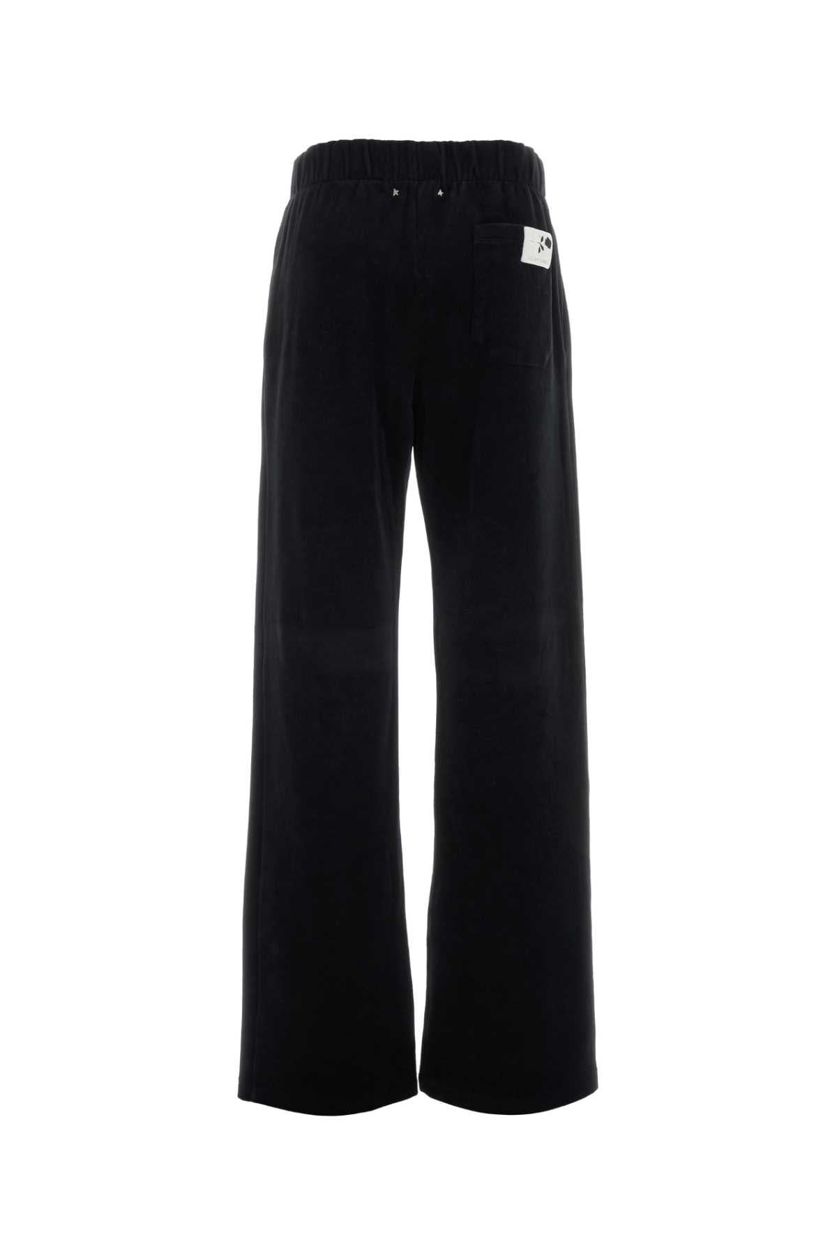 Black Velvet Joggers Exterior: Cotton Polyester Pantaloni