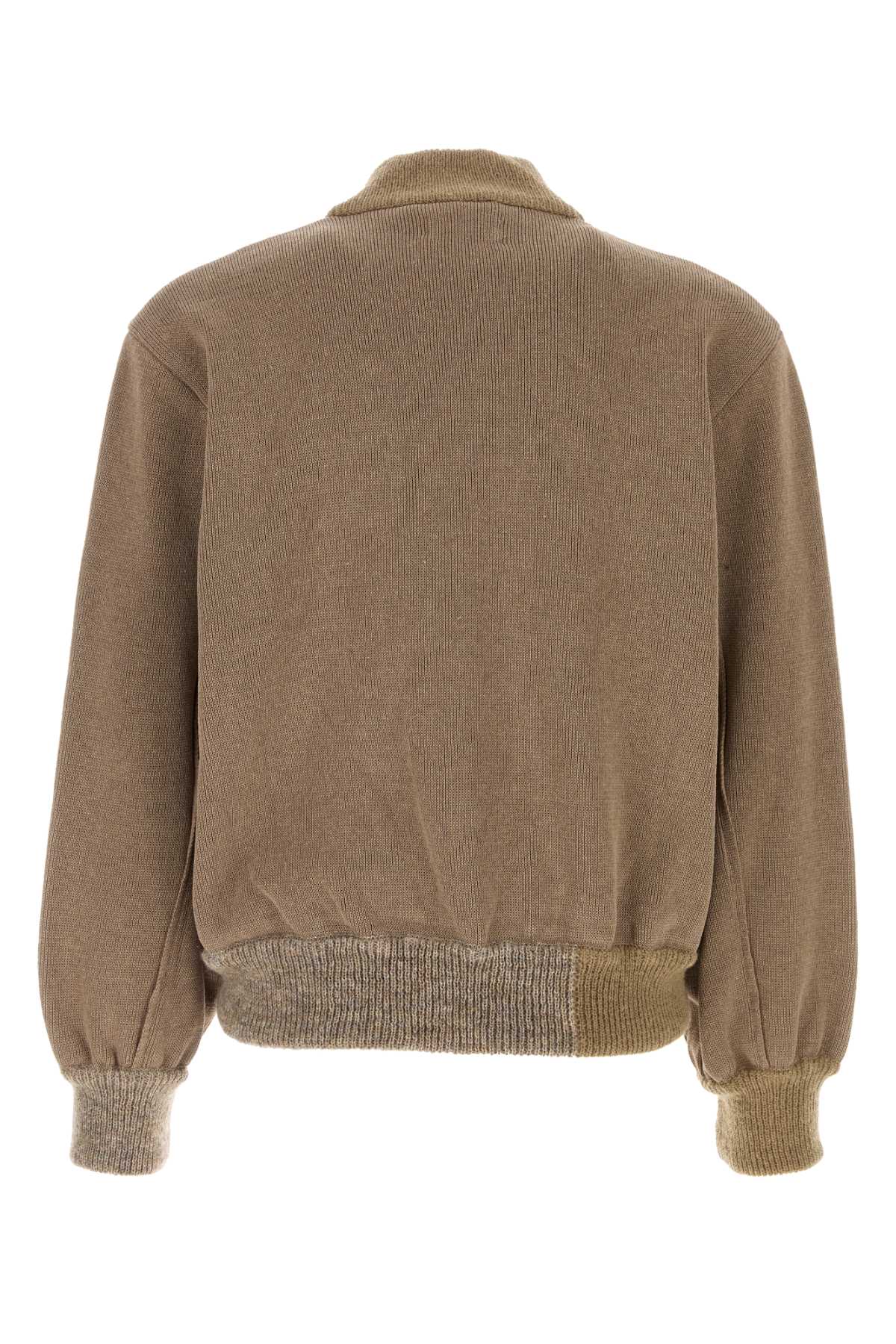 Biscuit Cotton Blend Bomber Jacket 88_sand Giubbini
