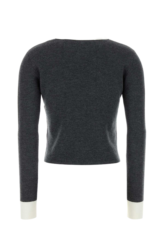 Dark Grey Stretch Wool Blend Cardigan Main:wo Pa Wp Ea Maglie