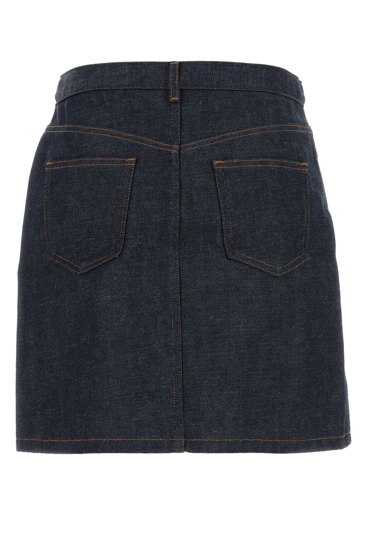 Denim Jupe Mini Skirt Iai Coton Gonne