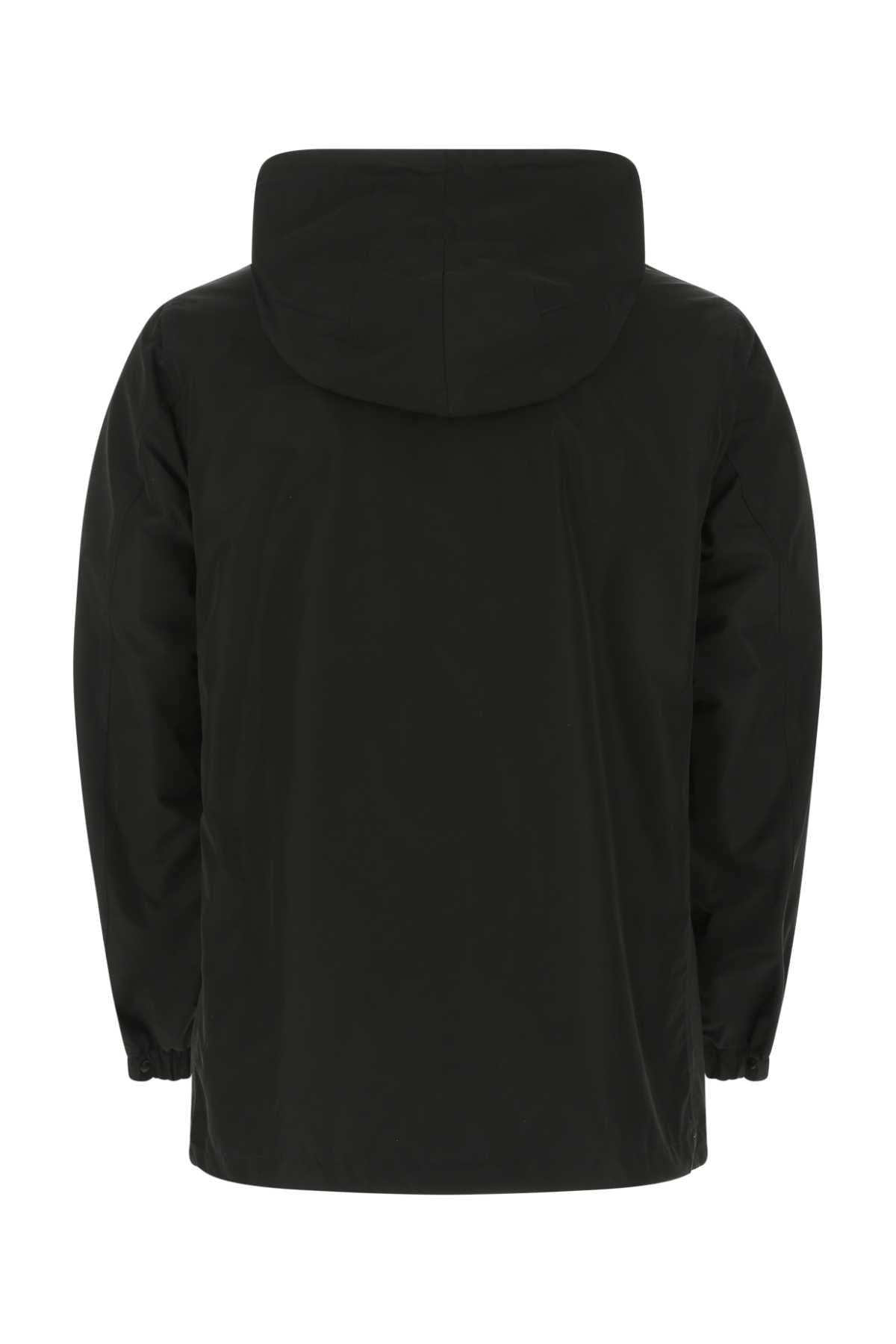 Black Polyester Reversibile K-Way A1189 Trench