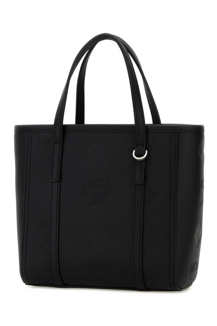 Black Leather Mini Toni Handbag Borse A Mano