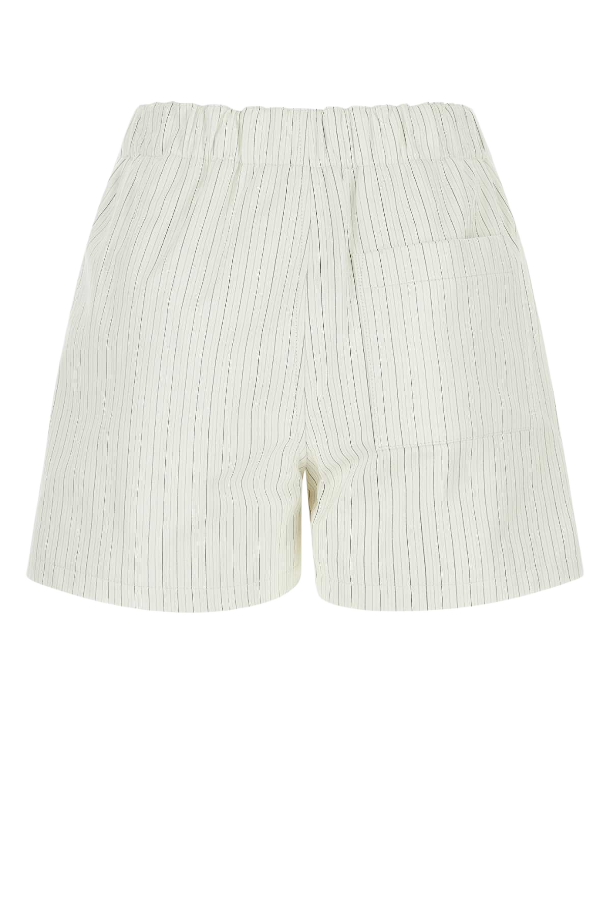 Printed Leather Shorts Whitegrey