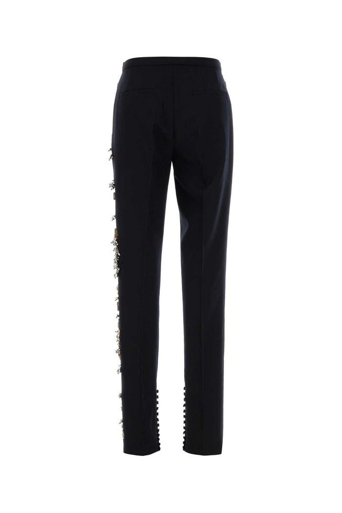 Navy Blue Wool Pandoris Pant Exterior: Pantaloni