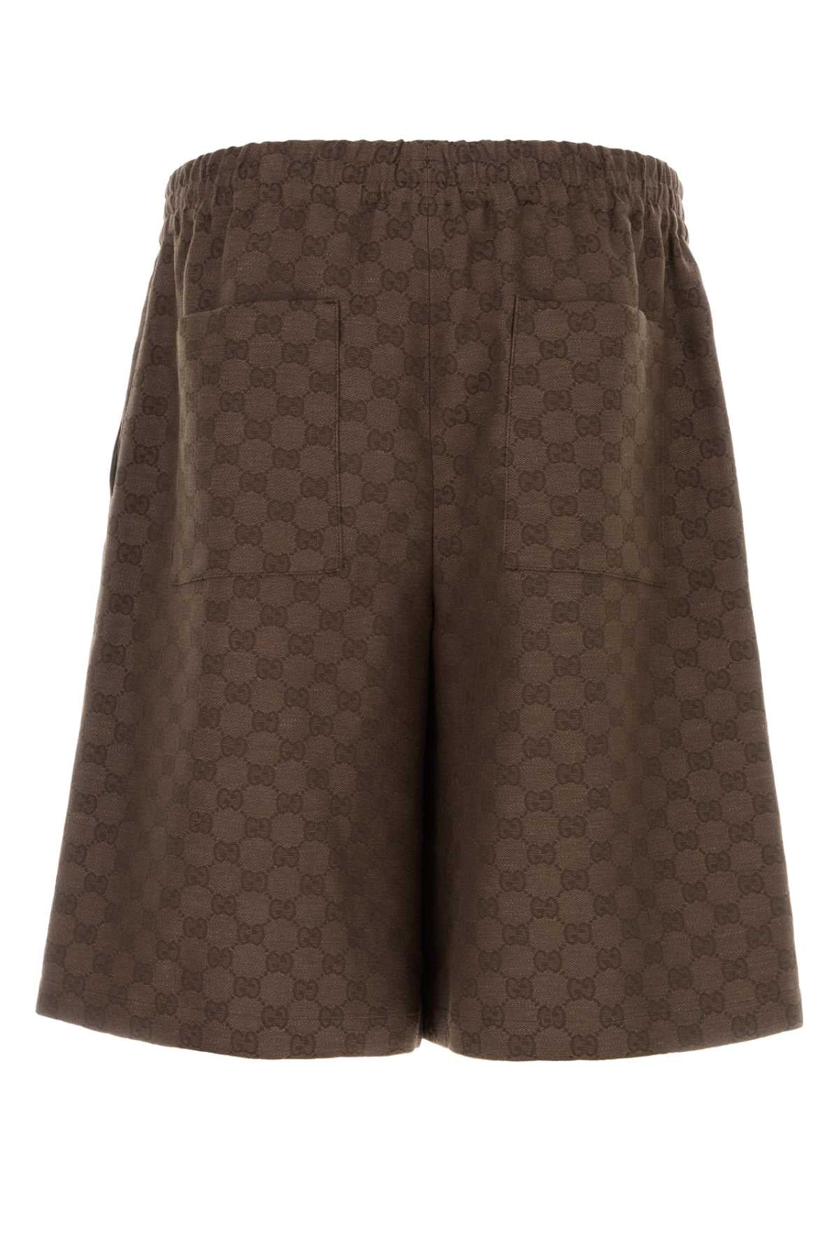 Licoricebrown Exterior: Linen Polyester Pantaloni