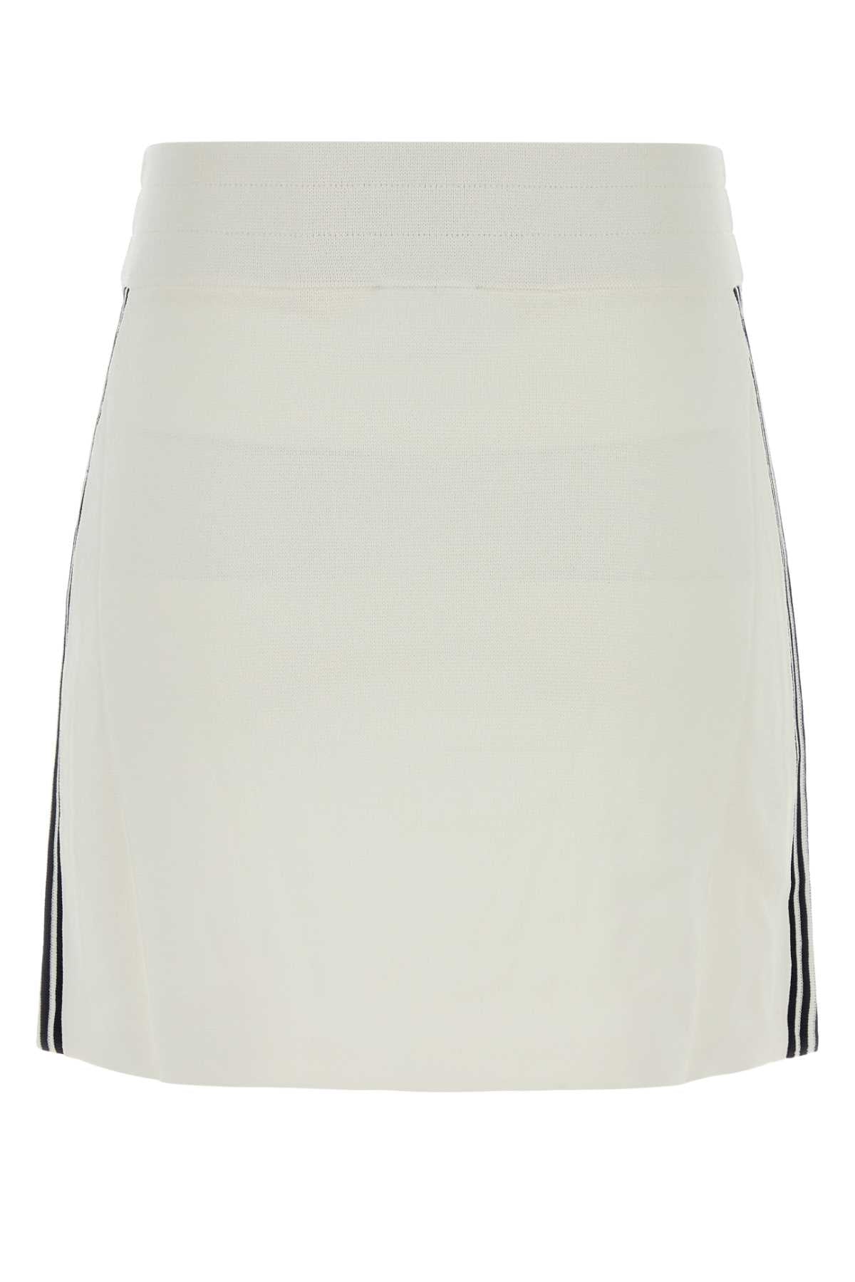 White Knit Mini Skirt Knitwhite Exterior: Viscose Nylon Gonne