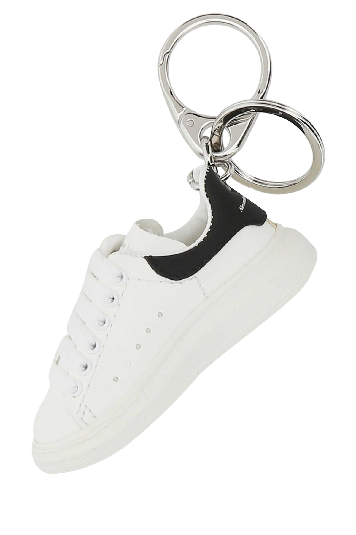 White Leather Key Ring 9074 Portachiavi