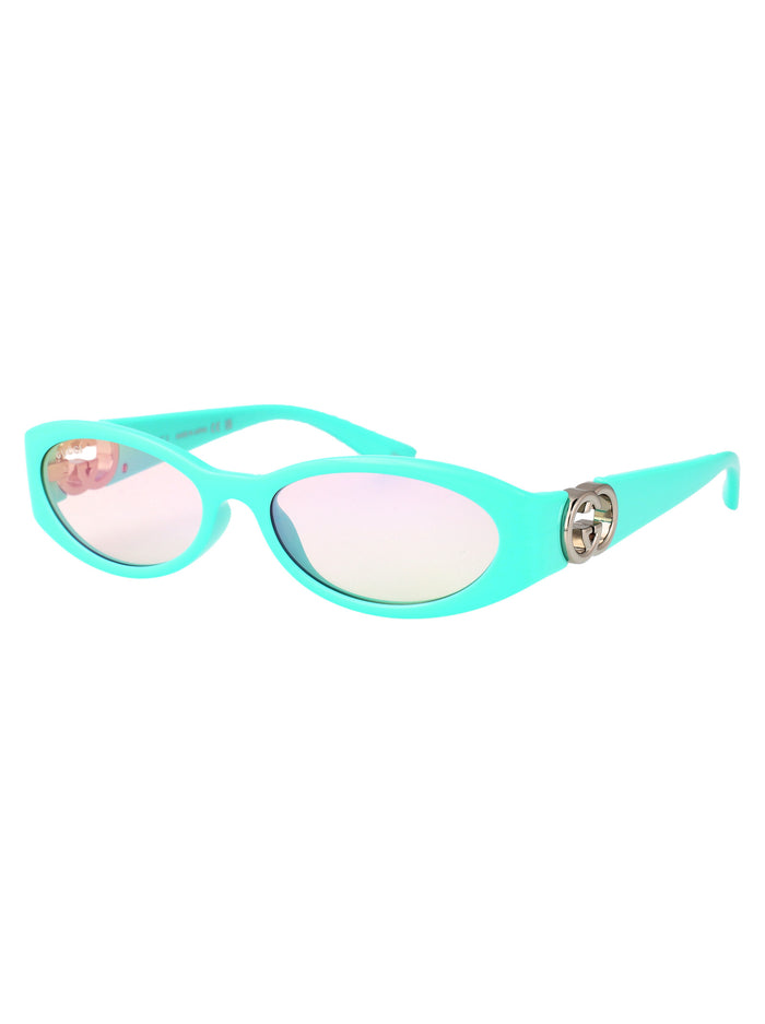 Gg1660s Light-blue-light-blue-pink Injected Sunglasses