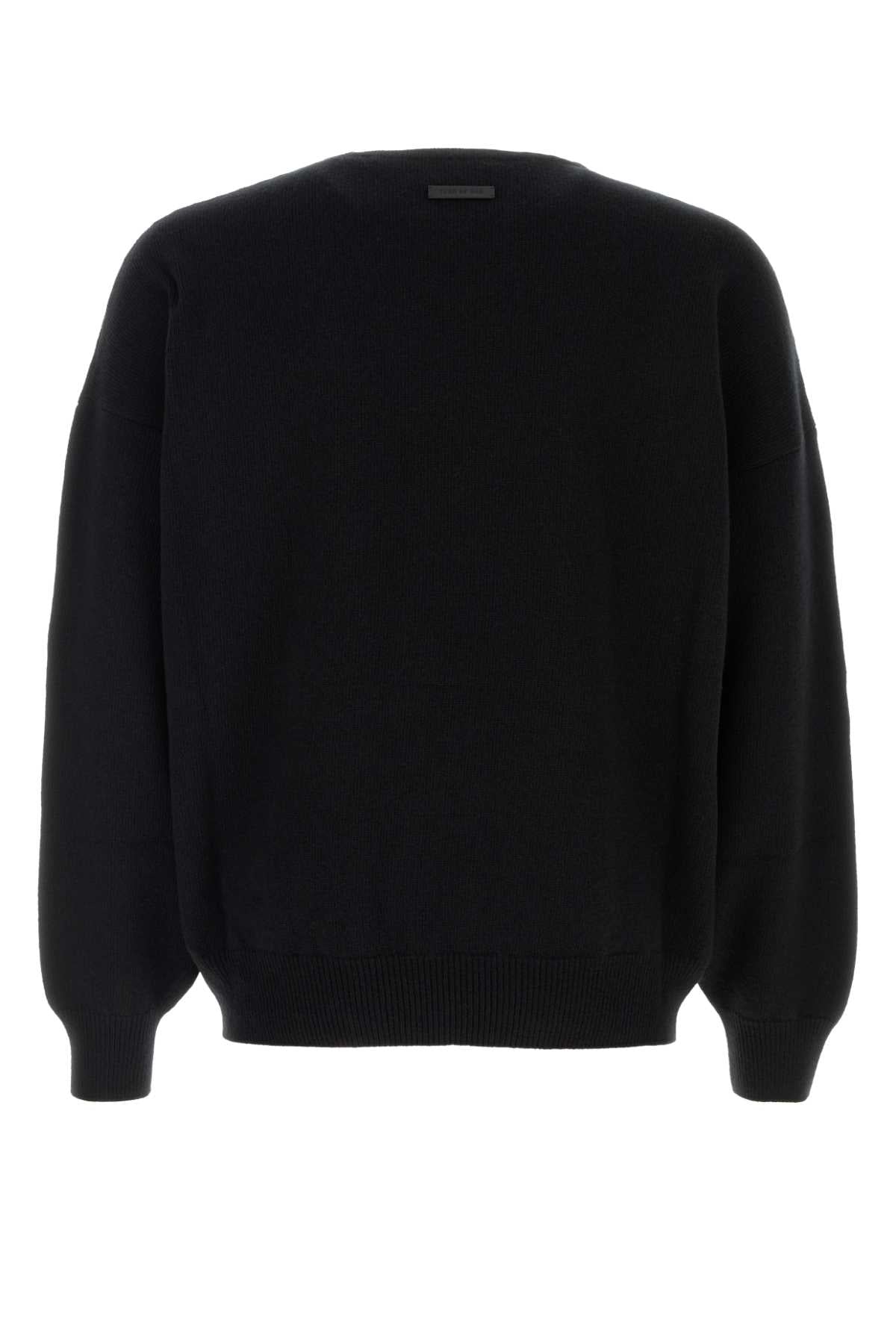 Black Wool Oversize Sweater Exterior: Virgin Maglieria