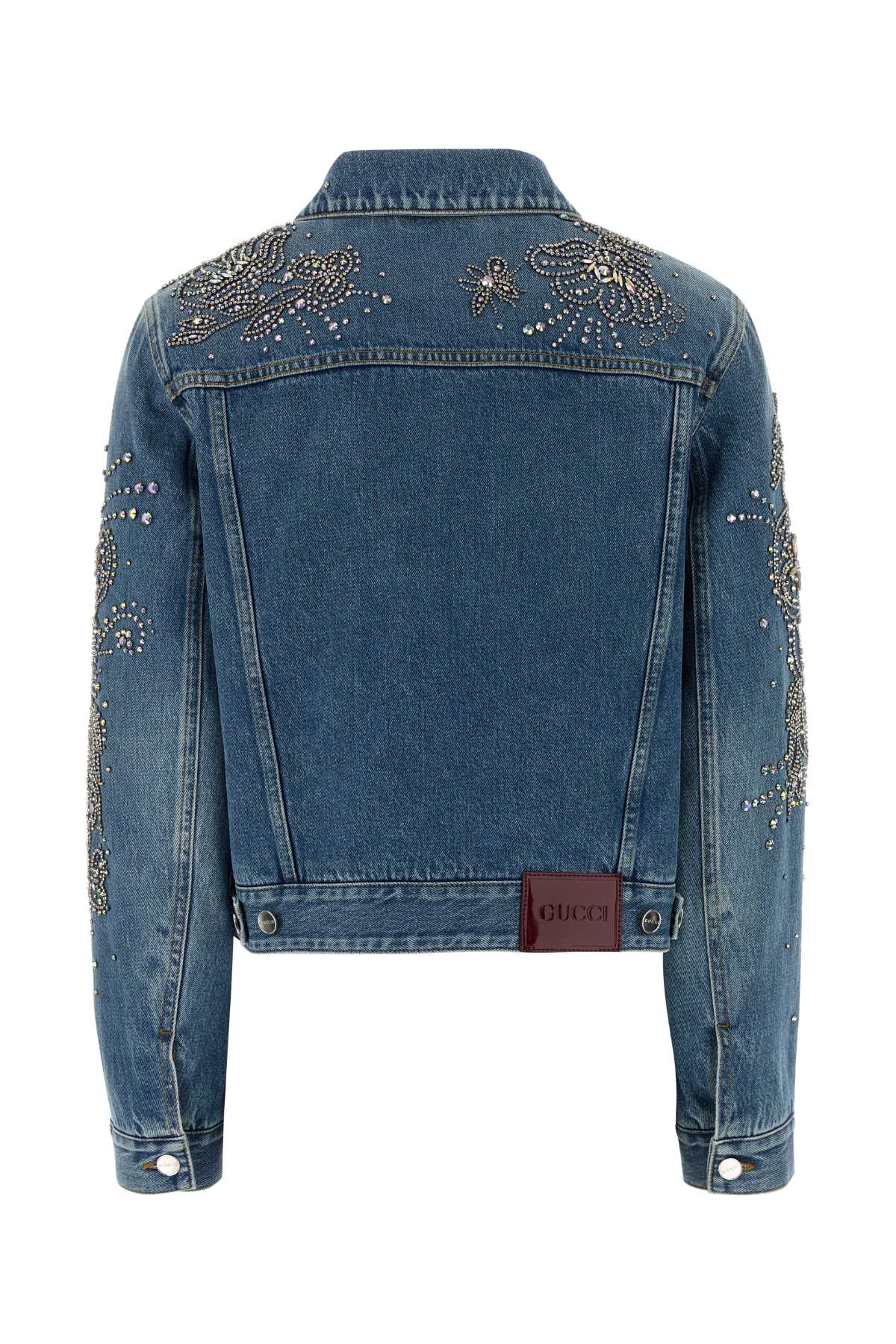 Denim Jacket Blueandbeigestripes Maglie