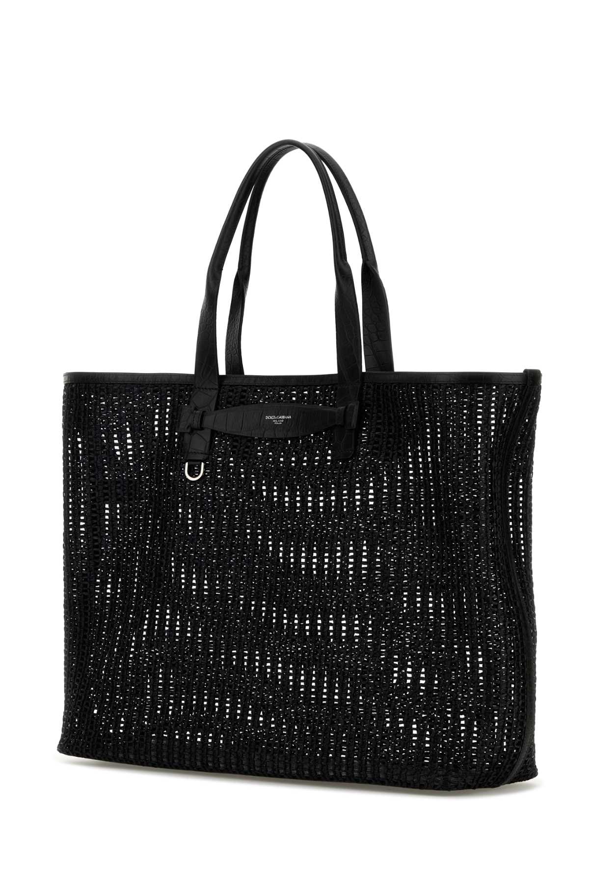 Black Mesh Shopping Bag Neronero Borse A Mano