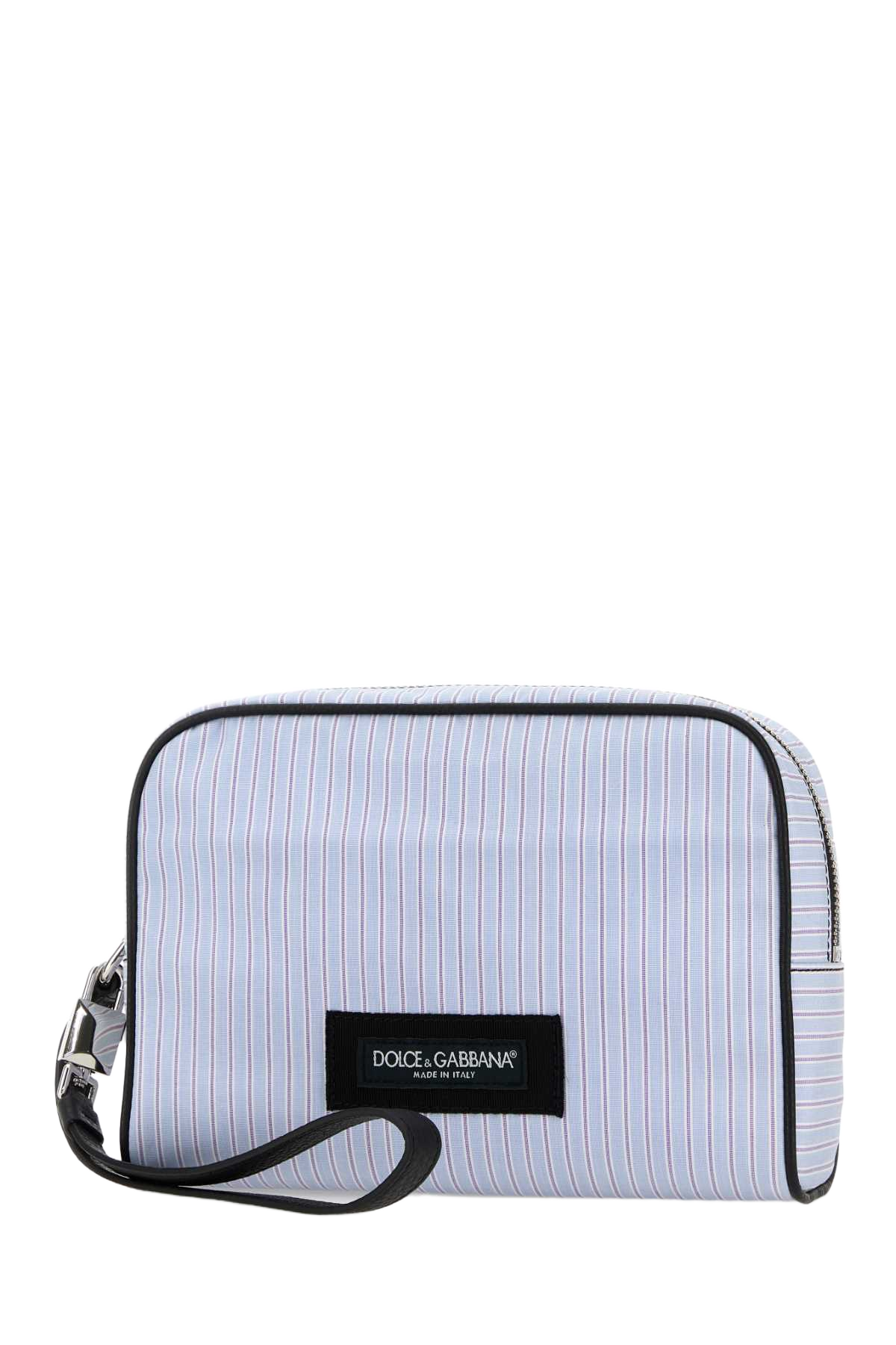 Embroidered Poplin Clutch Multicolorazzurro