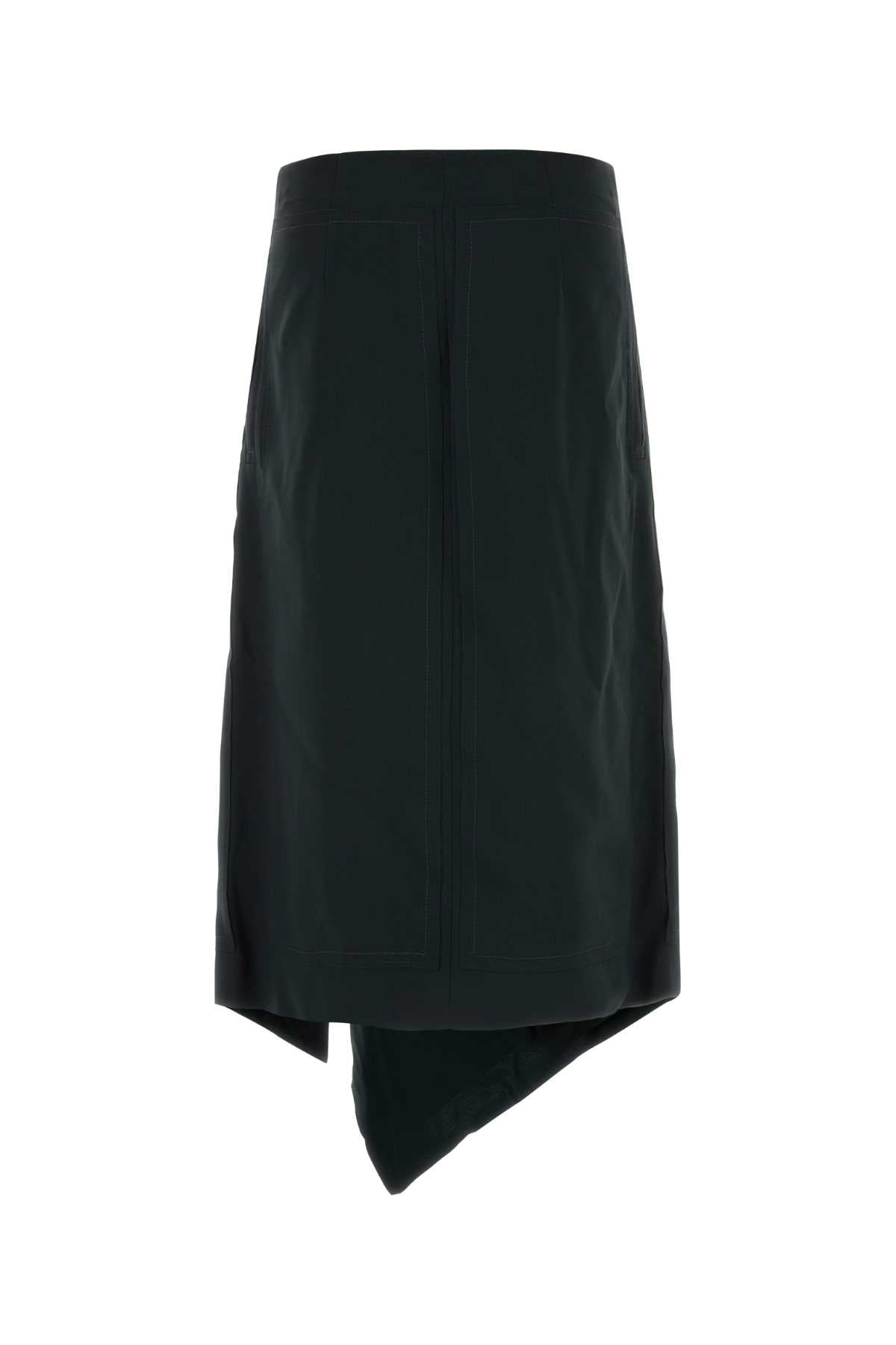 Black Wool Skirt Anthracite Gonne
