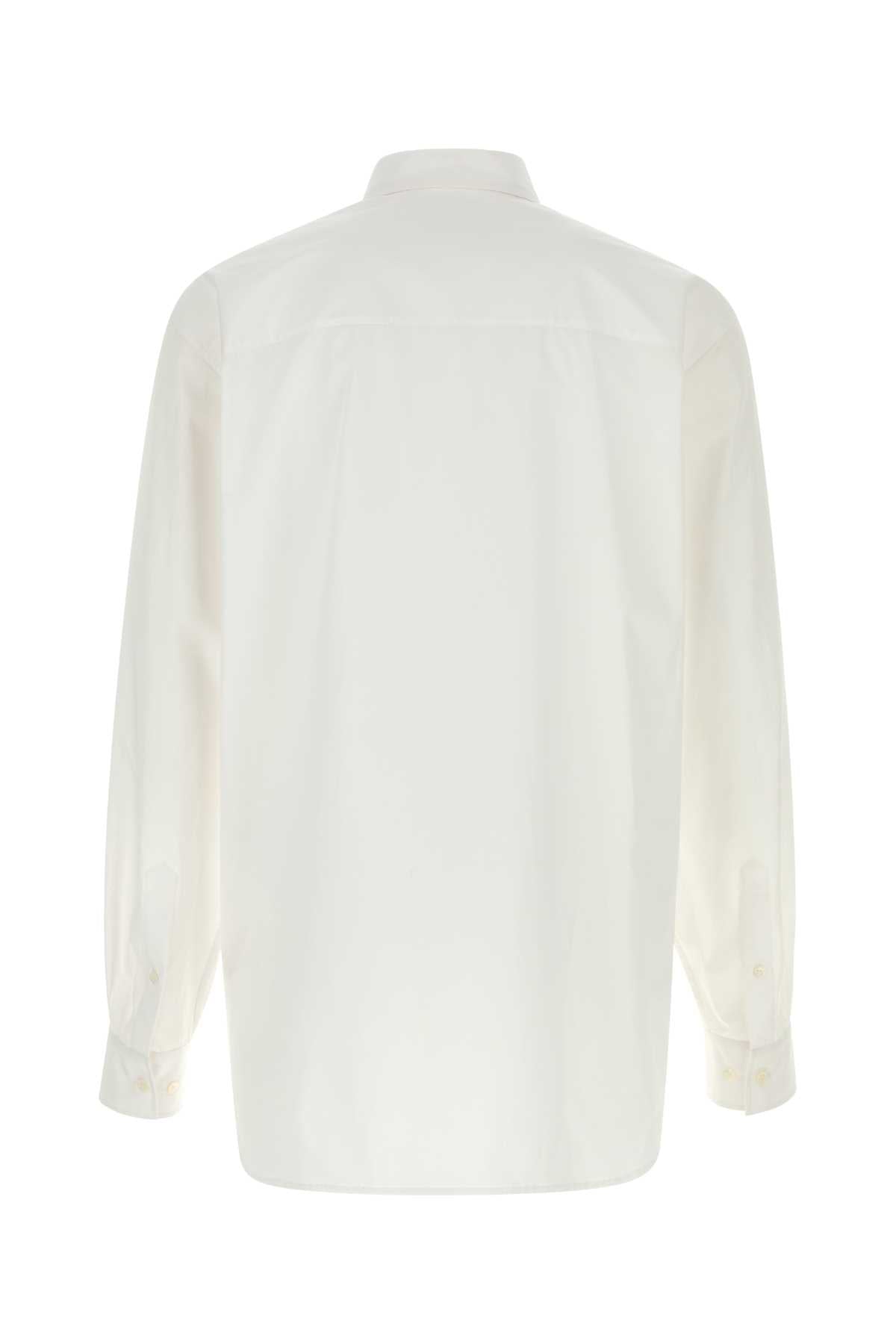 White Cotton Caper Shirt Camicie