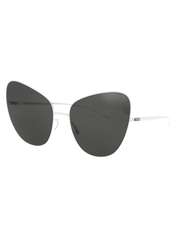 Mmesse018 333 E13 White Dark Grey Solid Metal Sunglasses
