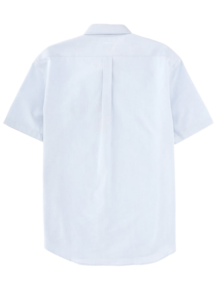 Shirt With Logo Azure Cotton