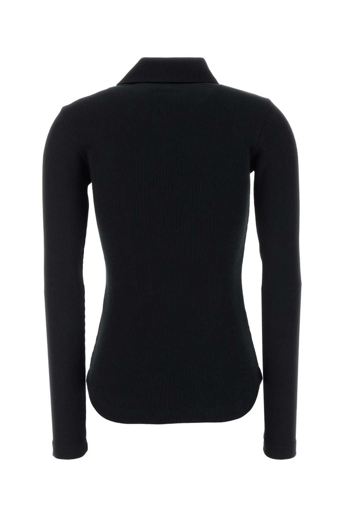 Black Exterior: Cotton Elastane Polo