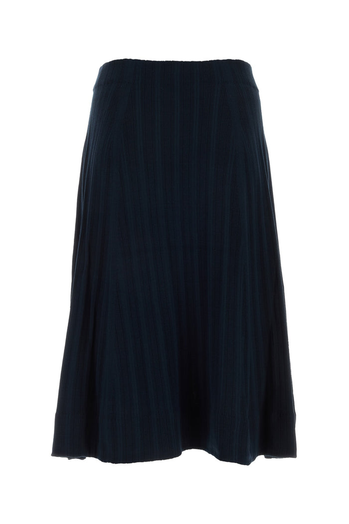 7464tsypf23 411 Navy Silk Gonne