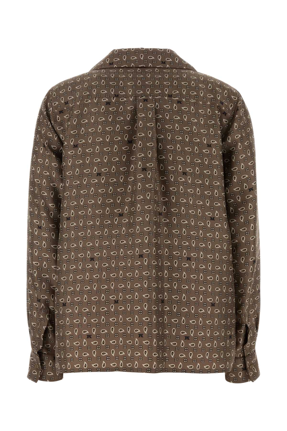 Printed Silk Disco Shirt Fango Exterior: Camicie