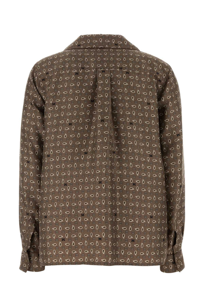 Printed Silk Disco Shirt Fango Exterior: Camicie