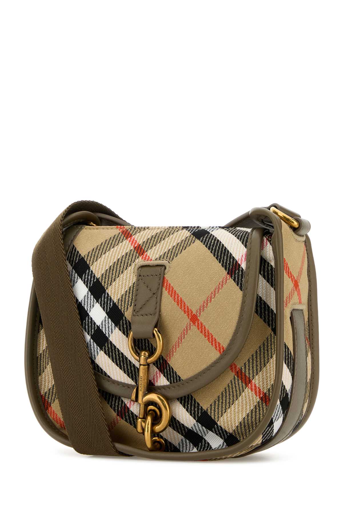 Embroidered Canvas Mini Messenger B Clip Crossbody Bag Sand Polyester Cotton Borse A Tracolla