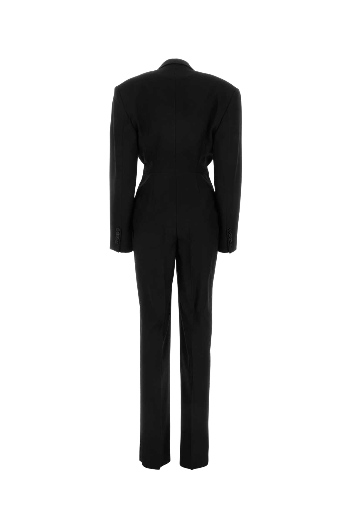 Black Wool Jumpsuit F: Viscose Tute