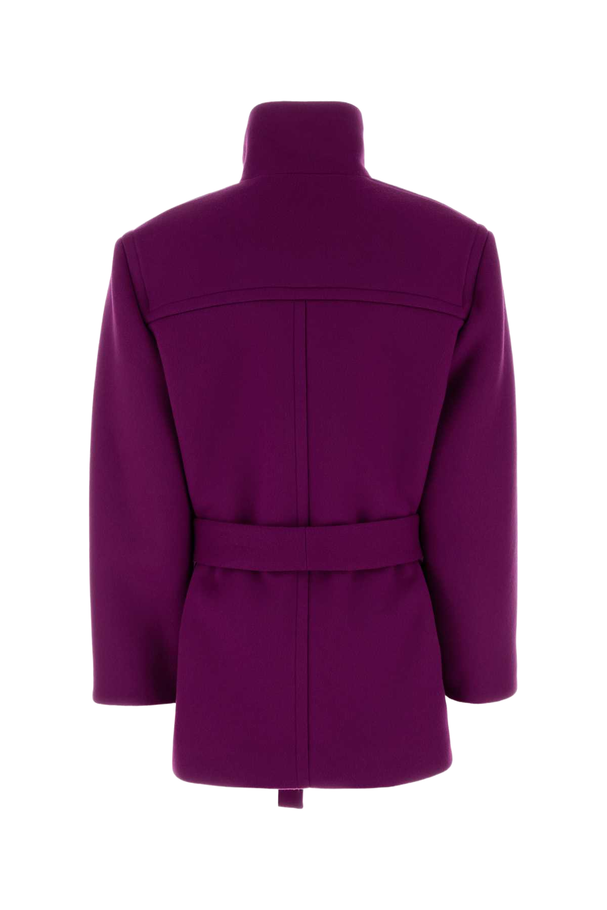 Tyrian Purple Wool Coat Violet Exterior: Lining: Silk Cappotti