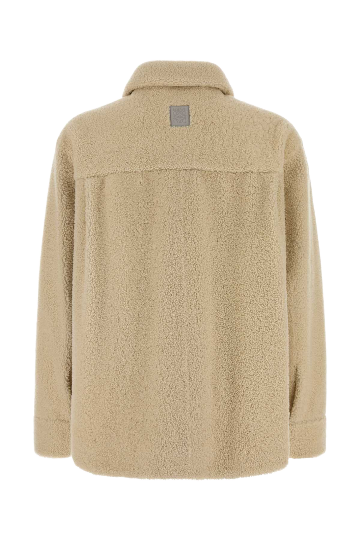 Ivory Shearling Jacket Lightgrey Exterior: Giacche E Gilet