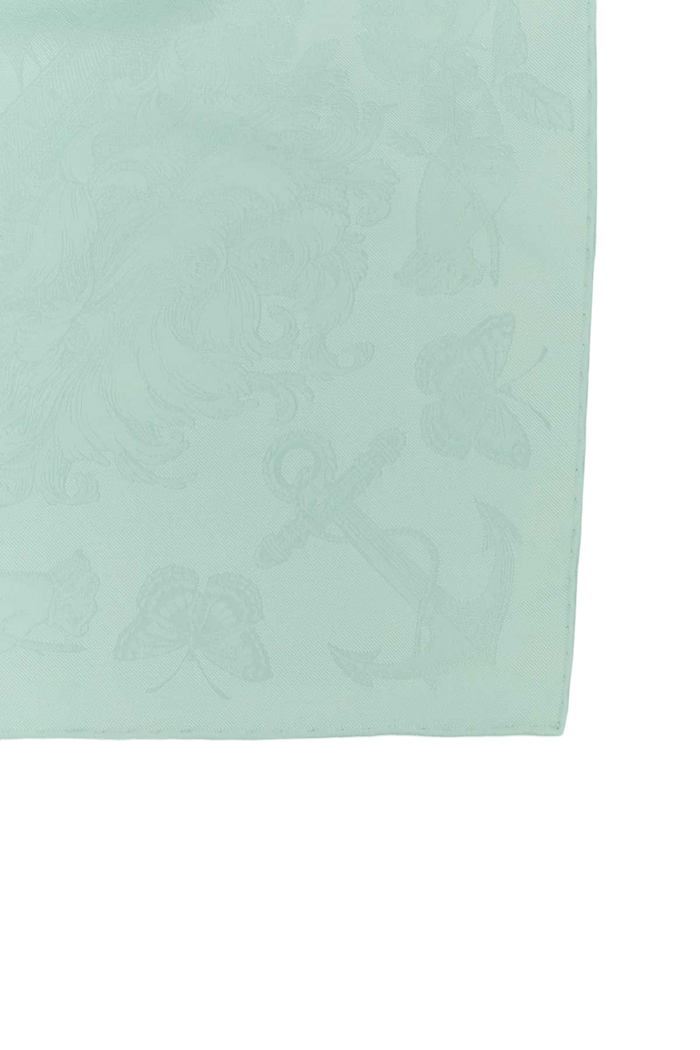 Sea Green Silk Foulard Glass Fo Sailor Tattoo Sciarpe E