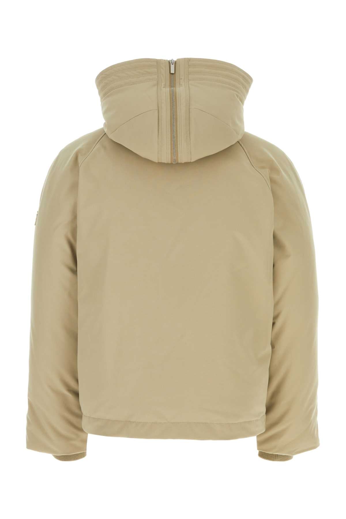 Beige Polyester Blend Padded Jacket Sand Giubbini