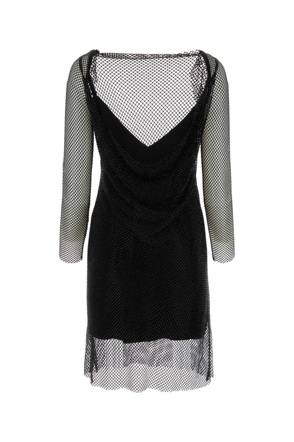 Embellished Mesh Vezzo Mini Dress 002 Exterior: Acetate Polyester Abiti