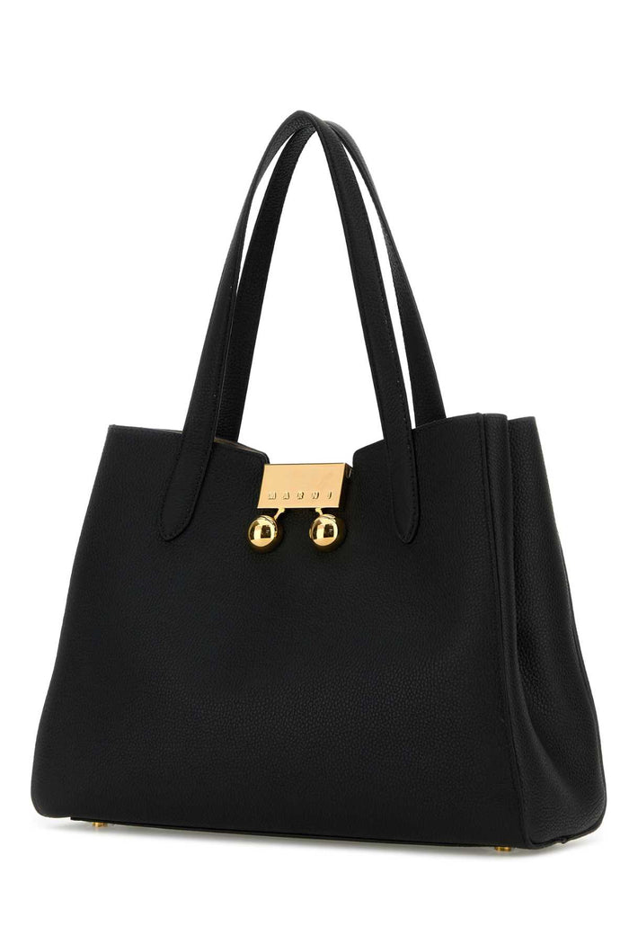 Black Leather Trunkaroo Shoulder Bag Borse A Mano