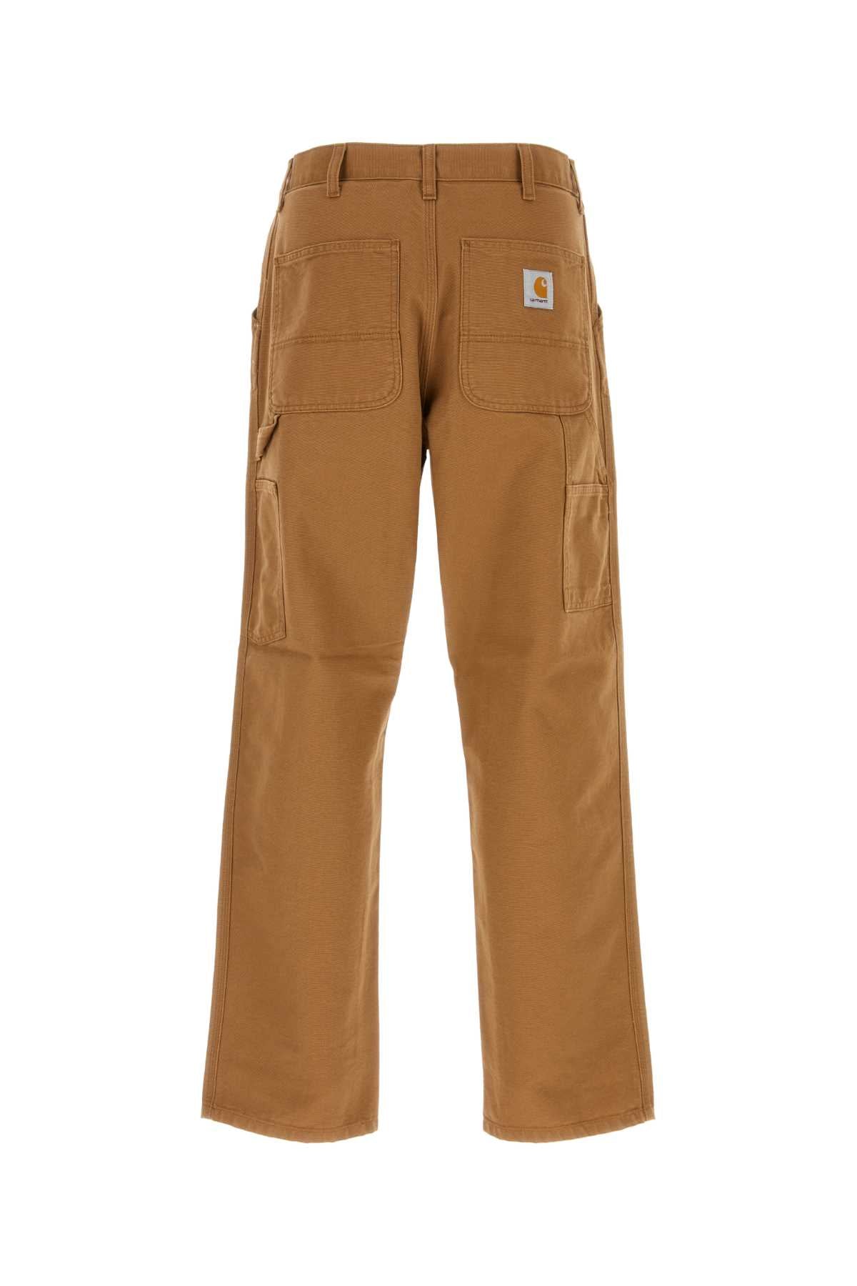 Caramel Cotton Single Knee Pant Hamiltonbrown Pantaloni
