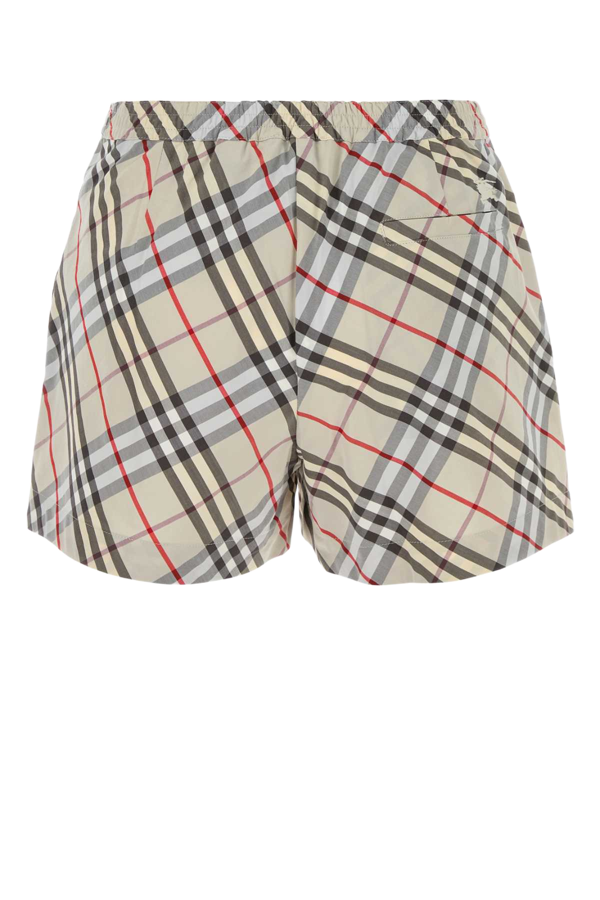 Embroidered Poplin Shorts Chippingipcheck Exterior: Cotton
