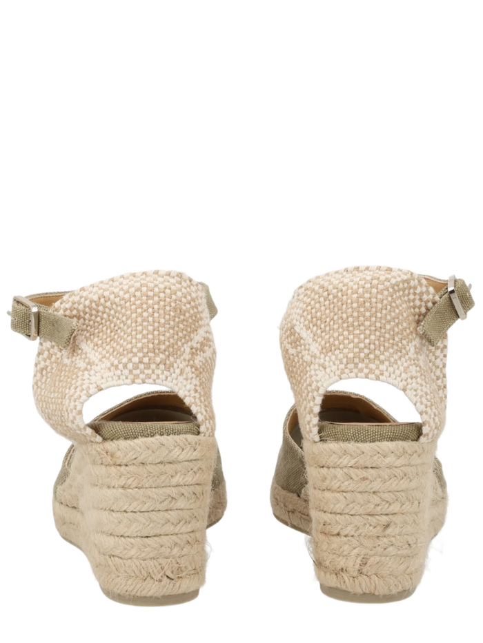 Espadrille Carol Green Cotton Wedges