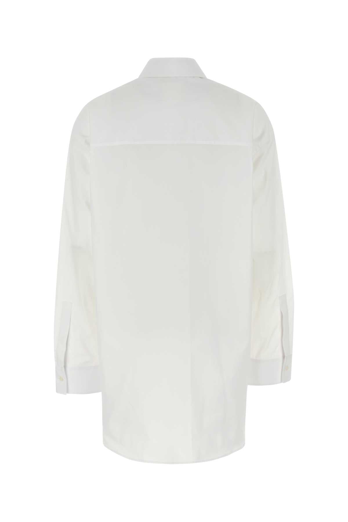 White Poplin Oversize Shirt Exterior: Cotton Camicie