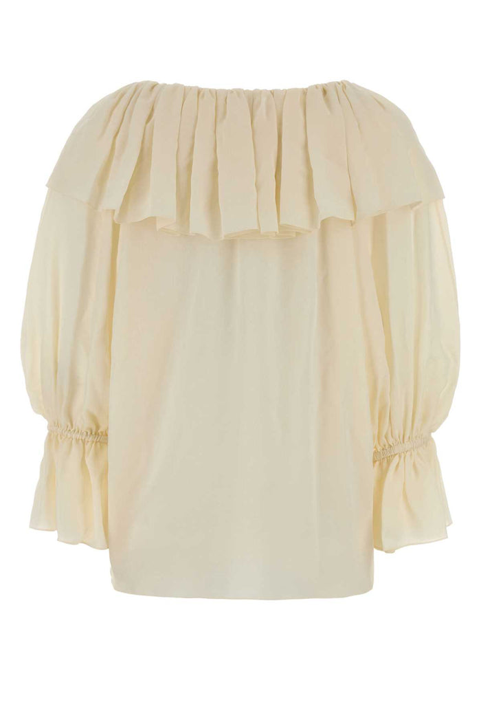 Cream Outer Shell: Silk Maglie