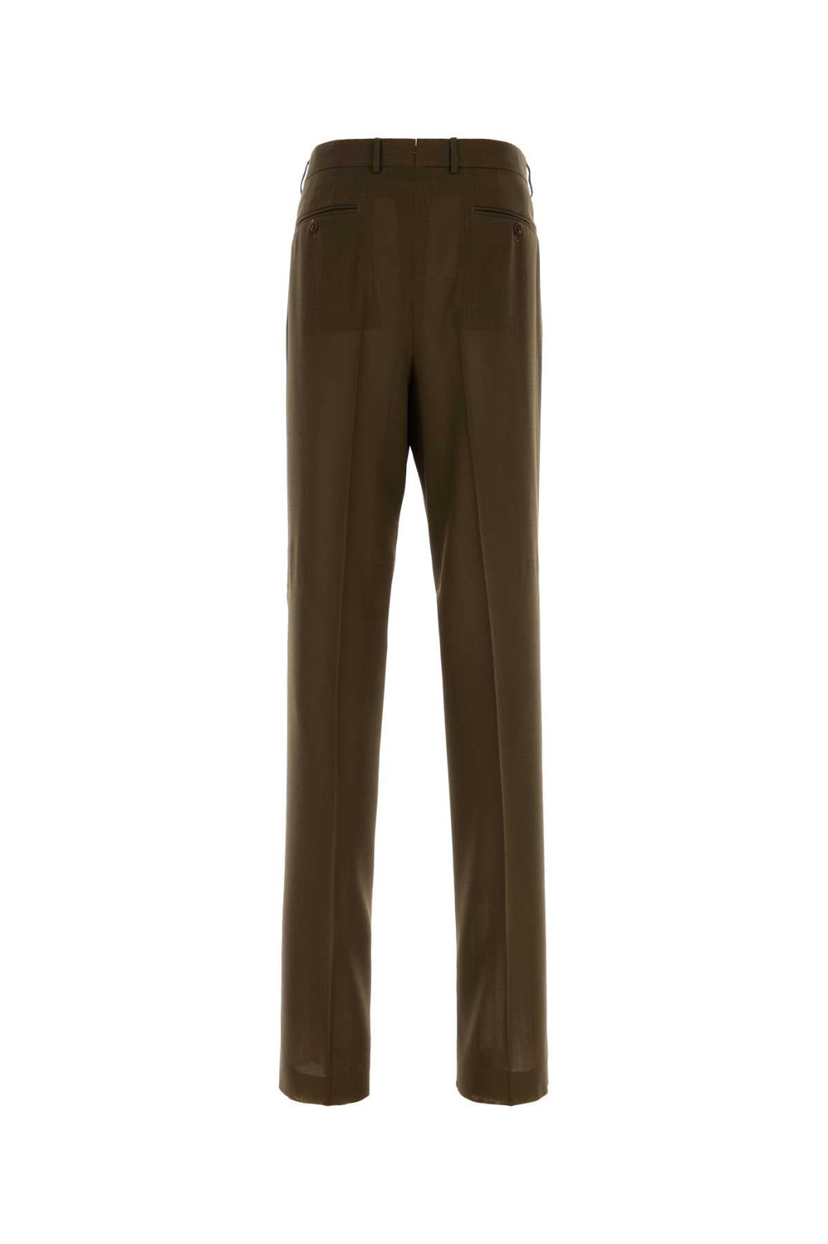 Plmd01w0132r Gay Khakibrown Exterior: Wool Pantaloni