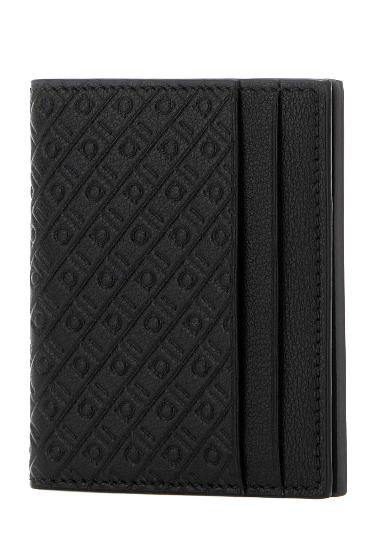 Black Leather Card Holder Nero Exterior: Portafogli