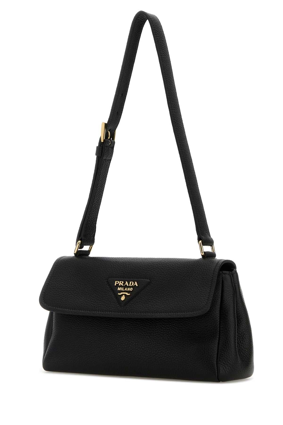 Black Leather Small Shoulder Bag Nero Vitello Borse A Mano