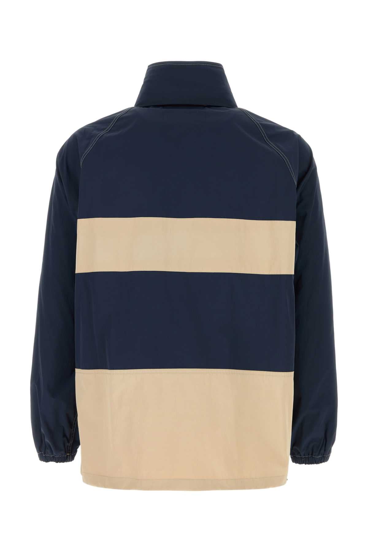 Two-Tone Nylon Jacket Blunavy Exterior: Giubbini