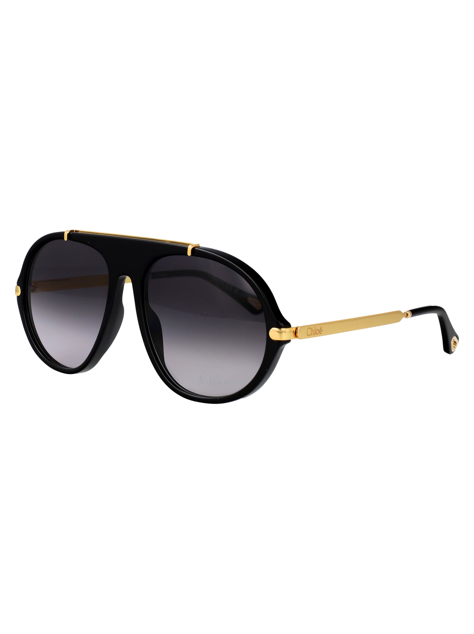 Black-gold-grey Acetate Sunglasses