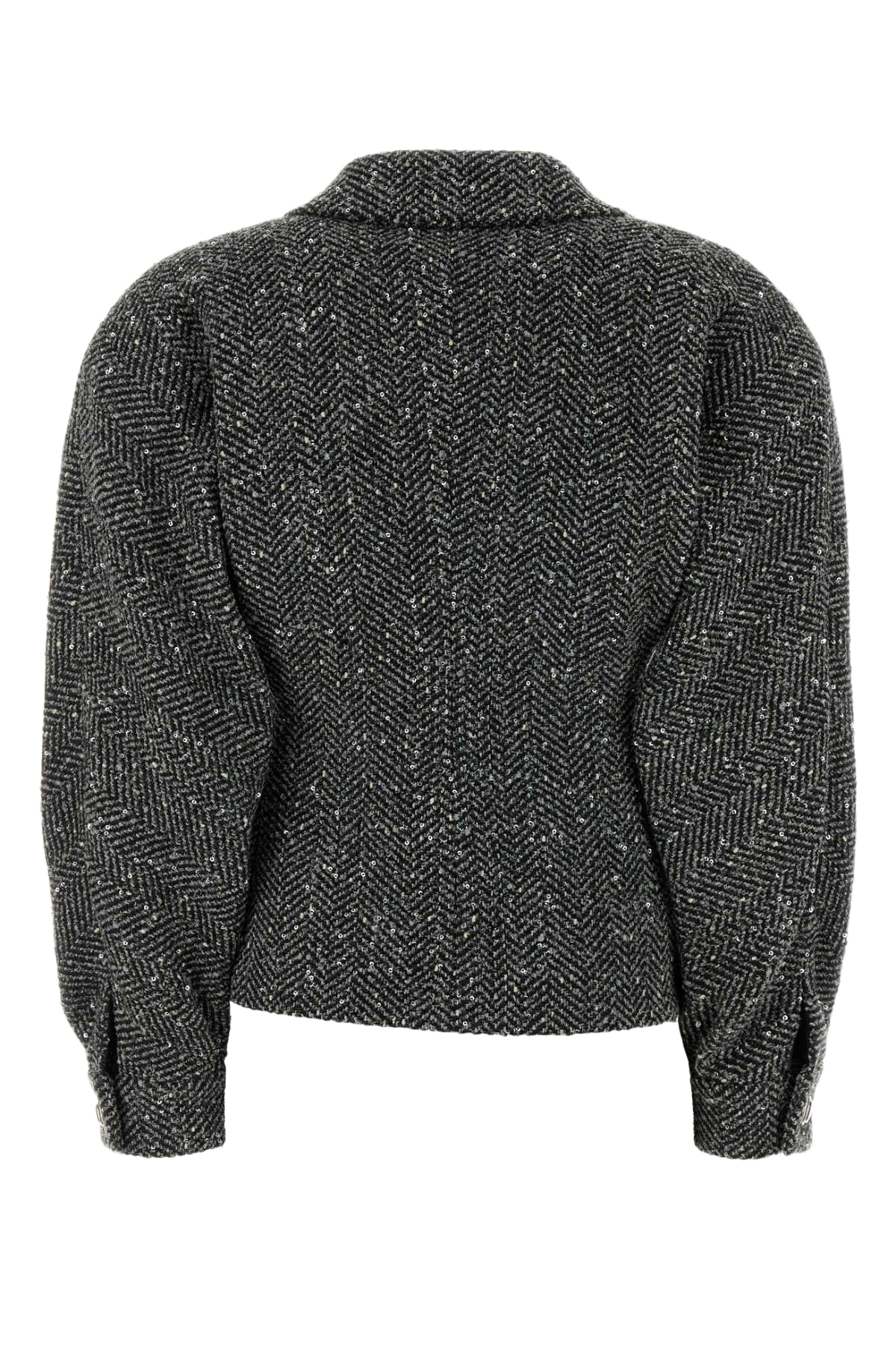 Multicolor Tweed Blazer Greymelange Giacche E Gilet