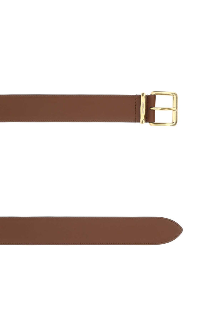 Brown Leather Belt Vitello Cinture