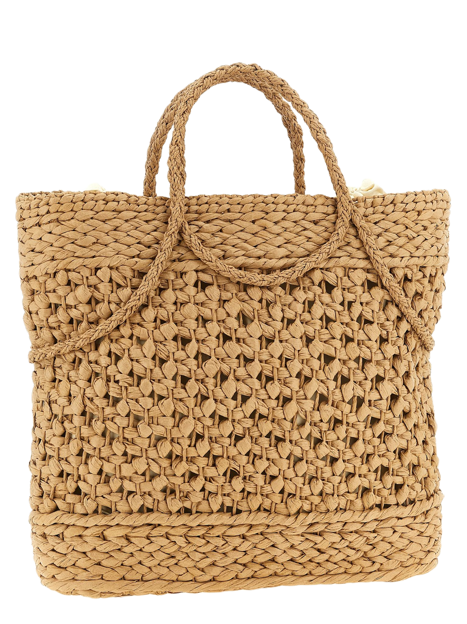 Straw shopping bag Beige More Tote