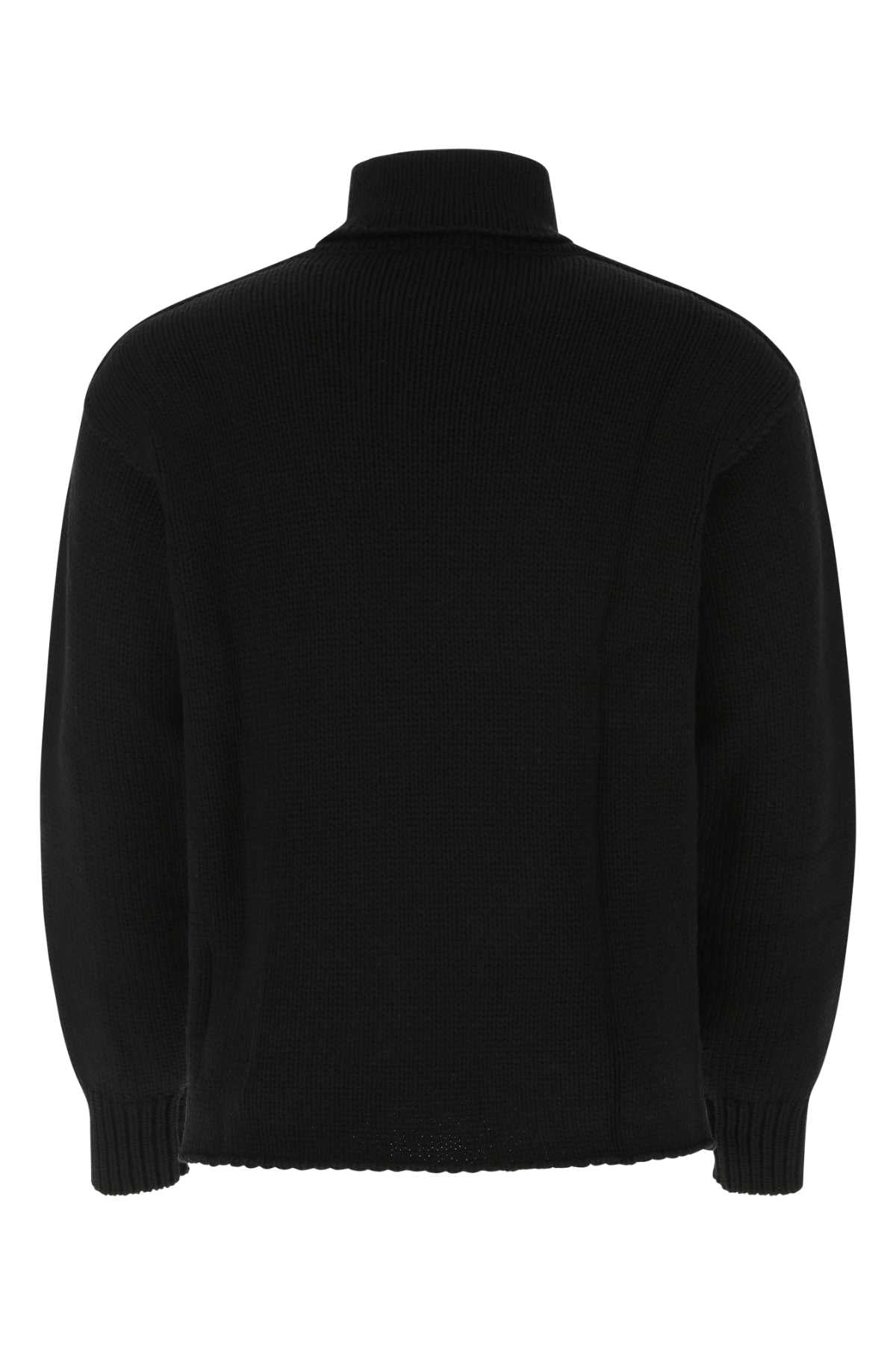 Black Wool Blend Sweater 999 Exterior: Nylon Maglieria