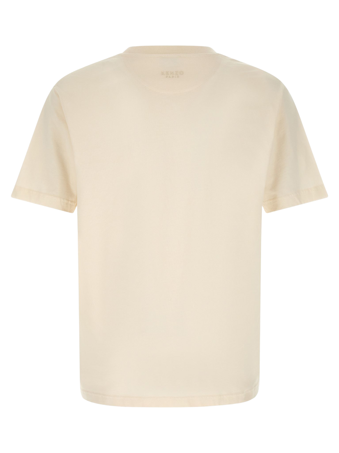 Boke Flower T-shirt Beige Cotton