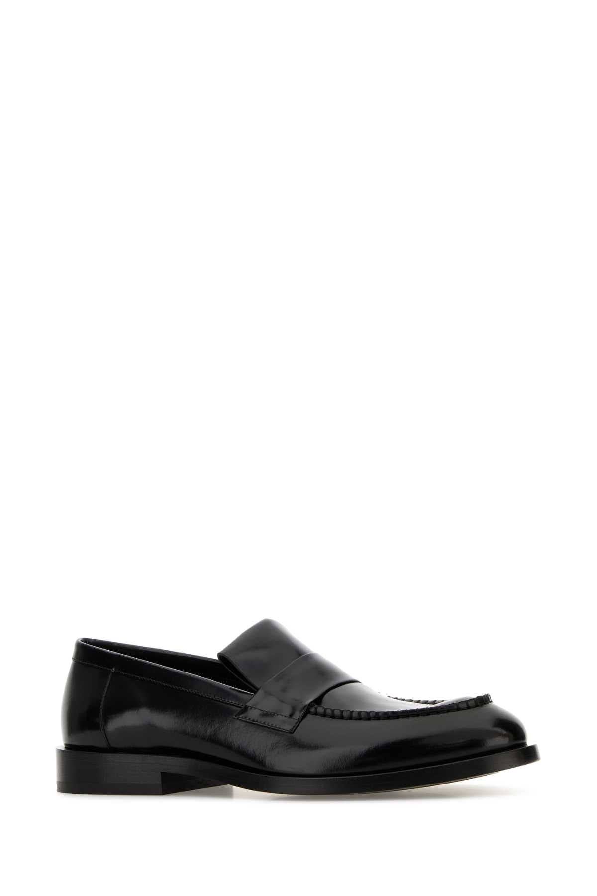Black Leather Loafers Mocassini
